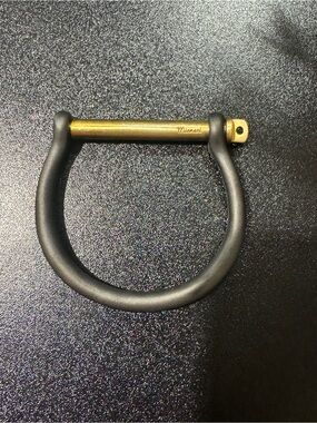 Miansai Matte Black and Brushed Gold Screw Cuff Bracelet